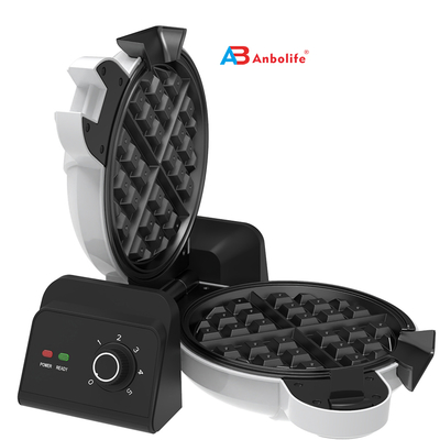 Máquina de Waffle com Formato de Animais Anbolife com Placas Antiaderentes