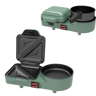 Grelha de raquete elétrica sem fumo ANBOLIFE 1500W com placas antiaderentes