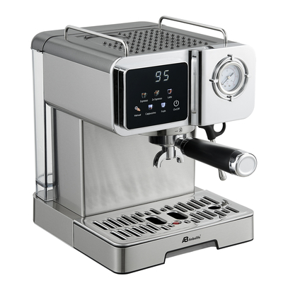 Anbo Digital Professional Expresso Coffee Machine with Pressure Gauge Multifunctional Latte Flat White Cappuccino Cafetera