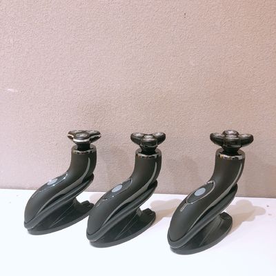 Barbeador elétrico portátil masculino com lâmina de aço inoxidável e cabo de plástico para uso facial