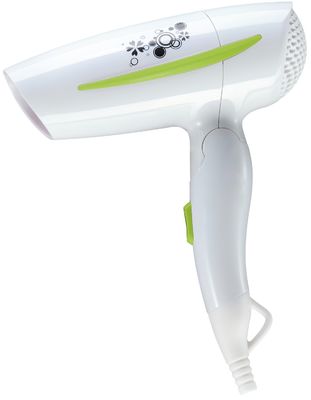 Secador de cabelo de viagem de dupla voltagem 1200W 220-240V com 1 ano de garantia, cabo dobrável compacto para uso em salões e em casa