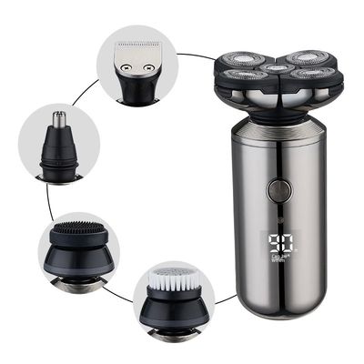 ANBOLIFE Smart Shaver elétrico recarregável de cinco lâminas com ecrã digital Alimentado por USB e Peças sobressalentes gratuitas para homens