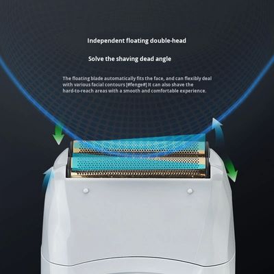 Aparelho de barbear elétrico recarregável com bateria de 1200mAh e ecrã digital para o cuidado masculino