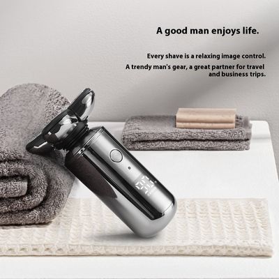 ANBOLIFE Smart Shaver elétrico recarregável de cinco lâminas com ecrã digital Alimentado por USB e Peças sobressalentes gratuitas para homens