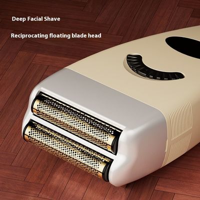 Barbeador Elétrico Recarregável com Bateria de 1200mAh, Peças de Reposição Grátis e Carcaça de Plástico para Barbear o Rosto Masculino