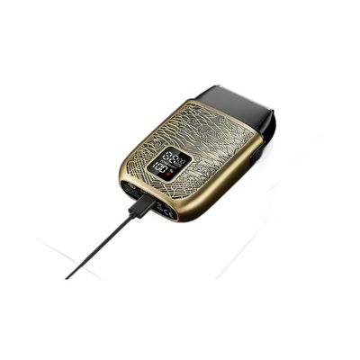 Barbeador elétrico profissional para homens com bateria de 500mAh, lâminas de aço inoxidável e lavagem completa do corpo