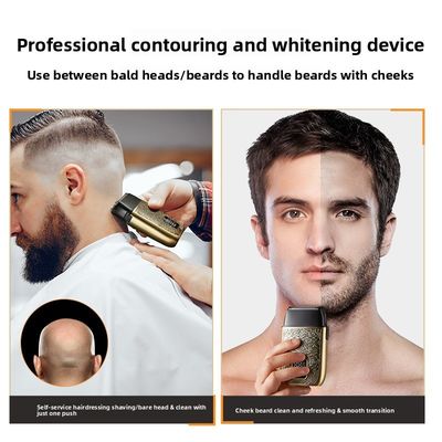 Barbeador elétrico profissional para homens com bateria de 500mAh, lâminas de aço inoxidável e lavagem completa do corpo