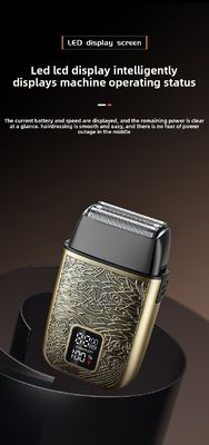 Barbeador elétrico profissional para homens com bateria de 500mAh, lâminas de aço inoxidável e lavagem completa do corpo