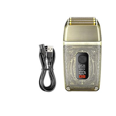 Aparelho de barbear elétrico alimentado por USB com design retro Bateria de 1200mAh e carregamento rápido de 1-3h para homens