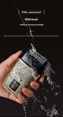 Barbeador elétrico profissional para homens com bateria de 500mAh, lâminas de aço inoxidável e lavagem completa do corpo