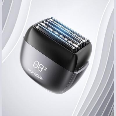 Barbeador Elétrico ANBOLIFE de 6 Lâminas com Sucção Magnética e Bateria de Lítio 900mAh - Barbeador de Lâmina à Prova d'água IPX7 para Homens