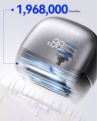Barbeador Elétrico ANBOLIFE de 6 Lâminas com Sucção Magnética e Bateria de Lítio 900mAh - Barbeador de Lâmina à Prova d'água IPX7 para Homens