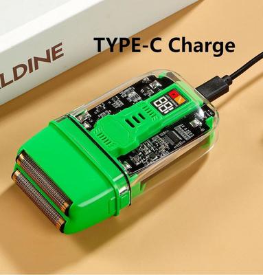 Aparador de Barba Elétrico Profissional com Bateria Li-Ion de 600 mAh, Tempo de Carregamento de 1,5h e Resistência à Água IPX4 para Uso no Rosto e Corpo Masculino