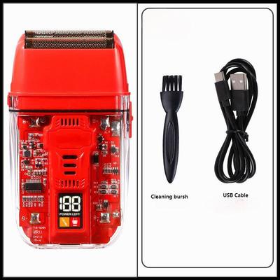 Aparador de Barba Elétrico Profissional com Bateria Li-Ion de 600 mAh, Tempo de Carregamento de 1,5h e Resistência à Água IPX4 para Uso no Rosto e Corpo Masculino