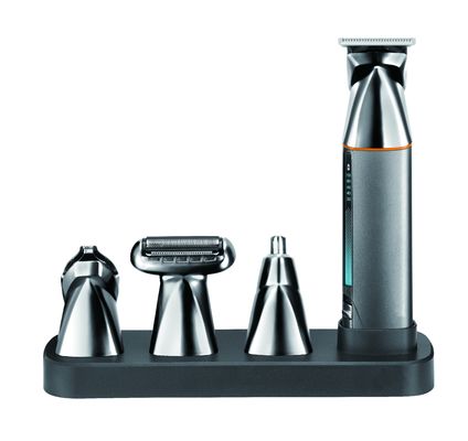 Máquina de Cortar Cabelo Elétrica Multifuncional 5 em 1 com Bateria de 1200mAh e 1 Ano de Garantia para Carregamento Rápido e Aparador de Cabelo Lavável para Todo o Corpo