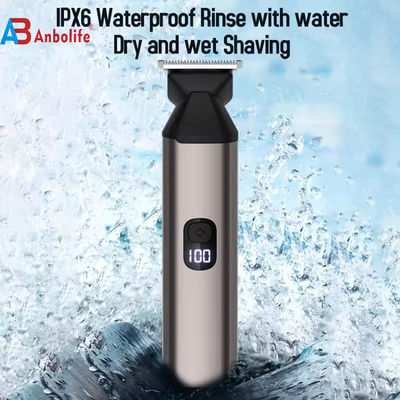 Máquina de Cortar Cabelo Elétrica Multifuncional 6 em 1 com IPX7 à Prova d'Água e Tempo de Carregamento de 1,5h para Barbear Masculino