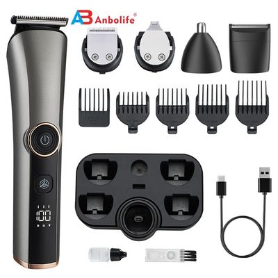 Máquina de Cortar Cabelo e Kit de Barbear Profissional com Bateria de 600mAh, Tempo de Carregamento de 1,5h e à Prova d'Água IPX7