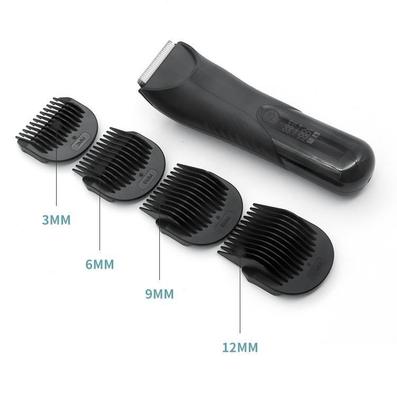 Aparador de pelos corporal masculino sem fio com bateria de 600 mAh, autonomia de 61 a 90 minutos e motor de 6500 rpm para depilação suave