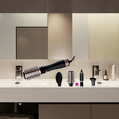 Escova secadora de cabelo com potência de 1200W, 3 níveis de temperatura e voltagem de 220~240V para fácil modelagem do cabelo