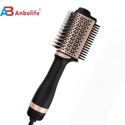 2-em-1 Titânio Hair Brush Styler com 1200W de Potência 3 níveis de temperatura e 2 configurações de velocidade para estilo de cabelo fácil