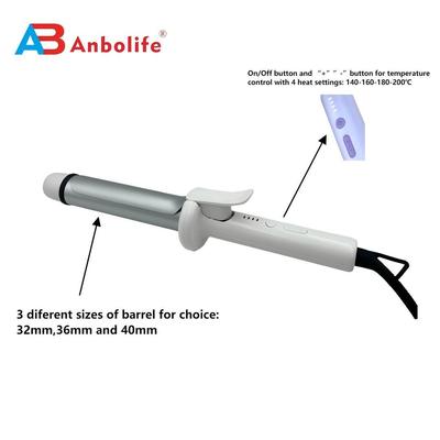 Enrolador de cabelo de terapia com dois íons com tela LED e 4 níveis de temperatura para todos os tipos de cabelo