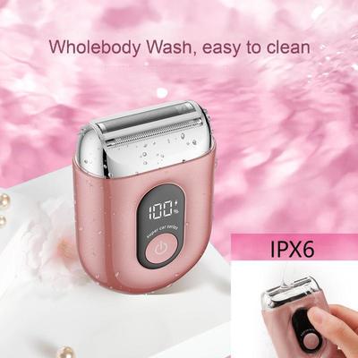 Depilador Elétrico Feminino com Visor Digital Recarregável 450mAh IPX6 Impermeável Aparador Corporal para 90 Minutos de Uso