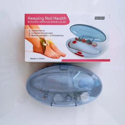 Conjunto profissional de arquivos de unhas portáteis e máquina de perfuração de unhas a bateria para ferramentas de pedicure