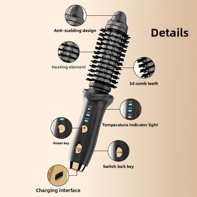 Enrolador de cabelo profissional com três engrenagens de temperatura 45W de potência e 110-240V de tensão para uso em salão doméstico e viagens