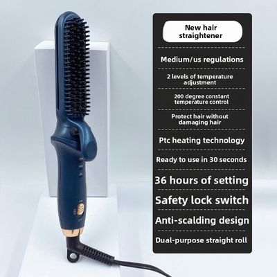 Prancha e Modelador de Cabelo 2 em 1 com 35W de Potência e Placas de Cerâmica Tourmaline