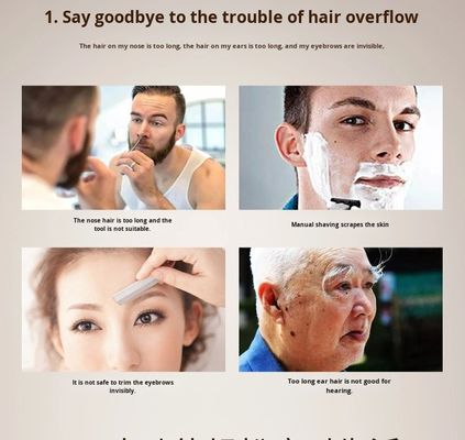 Aparador Elétrico de Pelos do Nariz ANBOLIFE com Bateria de Lítio para Uso Doméstico, Plástico Durável, Aparador Pessoal