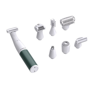 6 em 1 Multifuncional Mulheres Barbeador Epilator Conjunto com 1200mAh Bateria lâmina de aço inoxidável e peças de reposição gratuitas