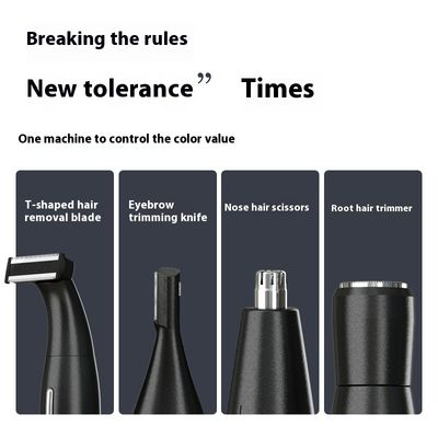 Barbeador elétrico recarregável por USB com bateria de 600mAh e 90 minutos de autonomia, lâminas de aço inoxidável, aparador pessoal