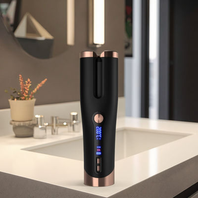 Modelador de Cabelo Automático Cerâmico Sem Fio com 4 Configurações de Temperatura e Aquecimento Rápido para Todos os Tipos de Cabelo