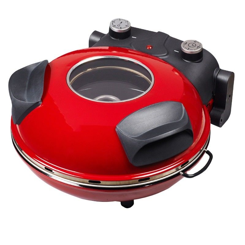 novo design revestimento não-aderente panela de pizza de ferro fundido com panela de pizza redonda multifunção colorida pedra de pizza de aço inoxidável