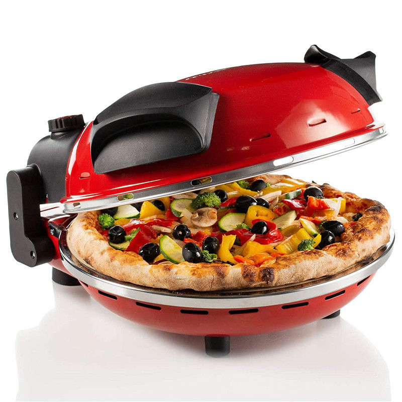 Anbolife rodada multi-fução móvel de uso doméstico frigideira de pizza e forno de pizza portátil ao ar livre máquina de fazer pizza elétrica