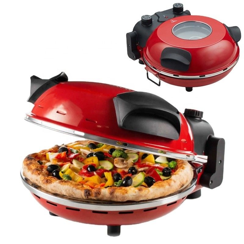 Máquina de fazer pizza elétrica com pedra especial para assar pizza 1200 W Forno de pizza