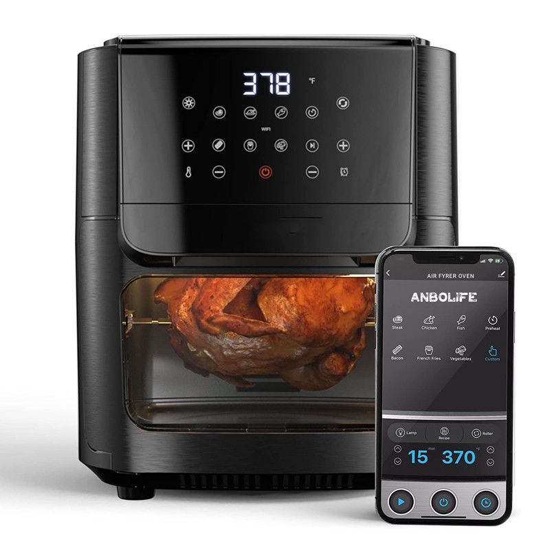 Fornos de fritura de ar branco de 1800W 12 litros Fritura de ar digital sem óleo Wtih Wifi Tuya