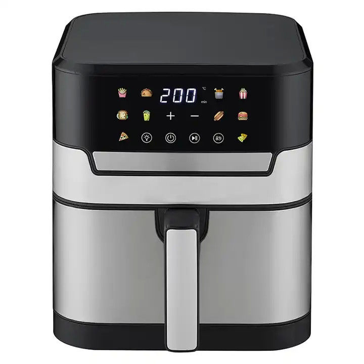 Smart Touch Screen Beautiful 6qt Digital Air Fryer 8 em 1 Custom Oil Free Electric Deep Hot
