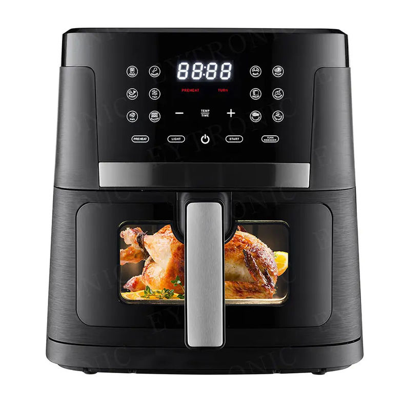 Fritadora de ar digital compacta e inteligente 6.5L 7L Vista Nova janela Freidora De Aire Elétrica Com Wifi