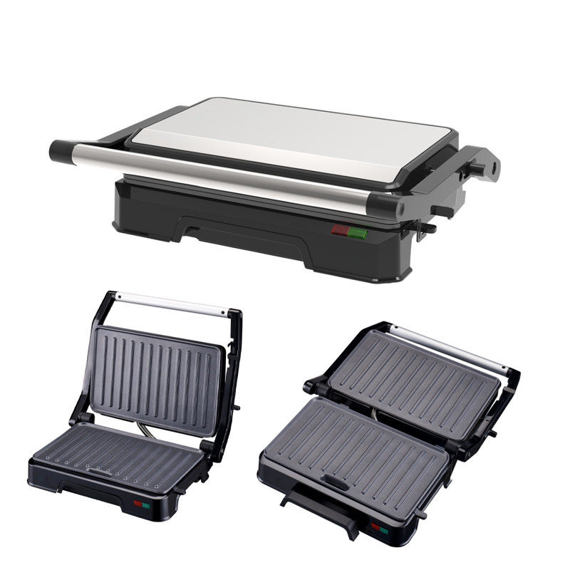 Grelha de Pressão Elétrica de 2 fatias Mini Panini Automático Com Superfície Ultra Não Adesiva