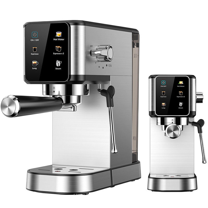 Automático Digital Home Termoblock Aquecimento Expresso Cafeteira a vapor Máquina de café Espresso Italiano portátil inteligente