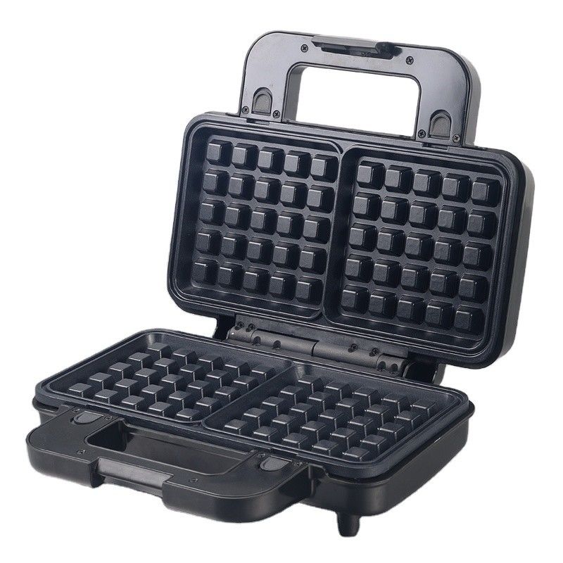 PTFE não pegajoso revestimento 2 fatias Waffle Maker com desmontável Sandwich e Pancake Maker