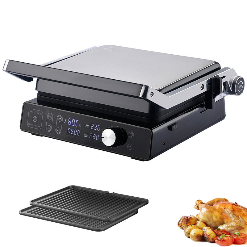 2000W Display Digital Electric Cooktop Cool Touch Safe Handle com bandeja de gotejamento para coleta de óleo Grills &amp; Griddles elétricos