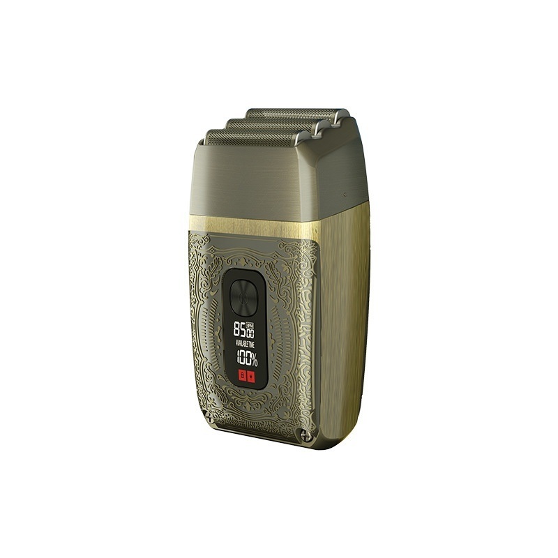Aparelho de barbear elétrico alimentado por USB com design retro Bateria de 1200mAh e carregamento rápido de 1-3h para homens