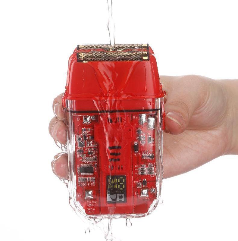 Aparador de Barba Elétrico Profissional com Bateria Li-Ion de 600 mAh, Tempo de Carregamento de 1,5h e Resistência à Água IPX4 para Uso no Rosto e Corpo Masculino
