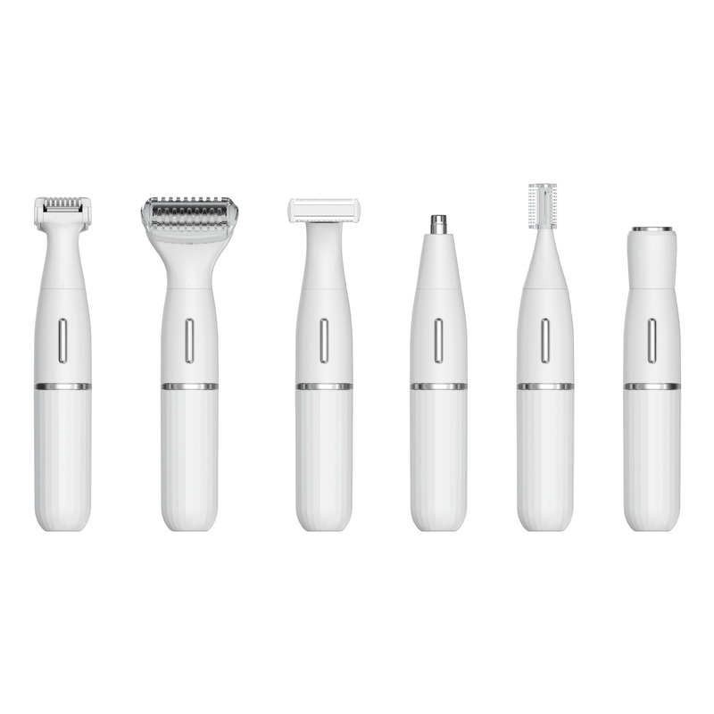 Aparelho de Barbear Elétrico Multifuncional 6 em 1 e Aparador de Pelos do Nariz com 1 Ano de Garantia e Carregamento USB Recarregável