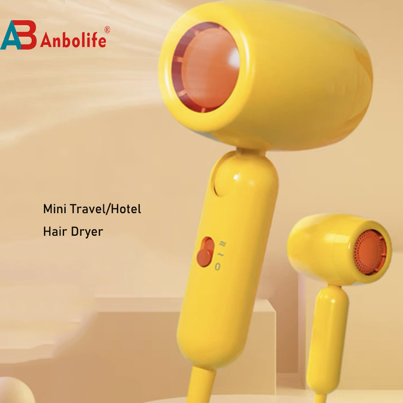 Secador de cabelo de 600W 220-240V com 2 ajustes de velocidade e função iónica para secagem rápida