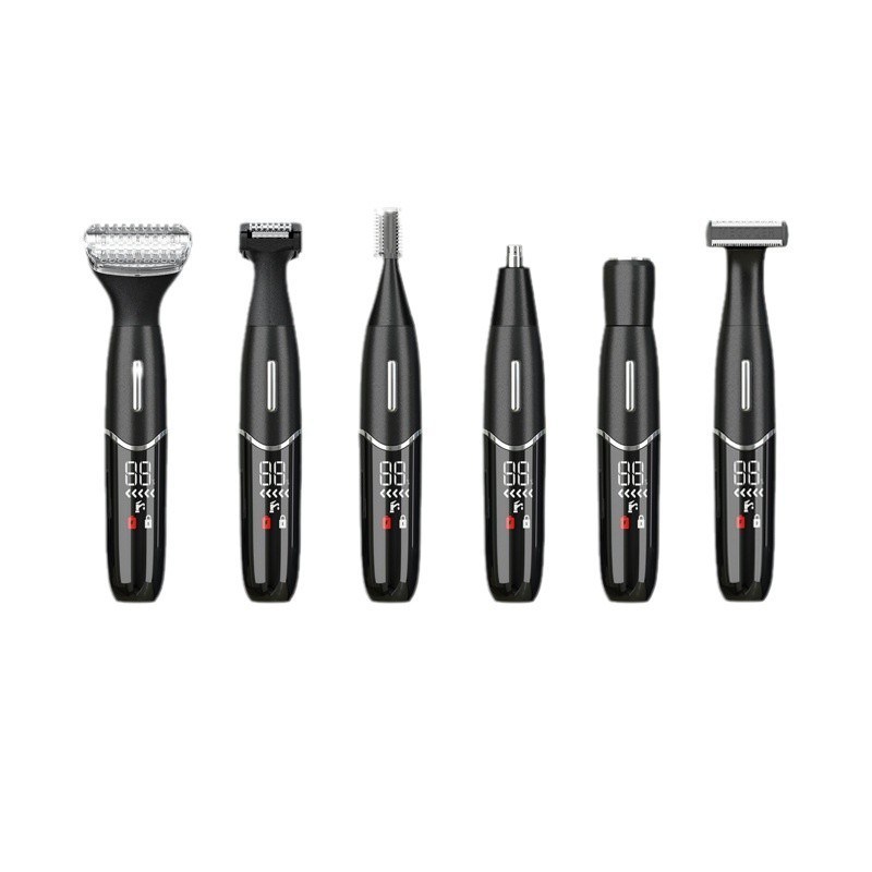 Barbeador elétrico recarregável por USB com bateria de 600mAh e 90 minutos de autonomia, lâminas de aço inoxidável, aparador pessoal